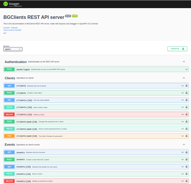 BG Clients Server - REST API server for BG Clients
